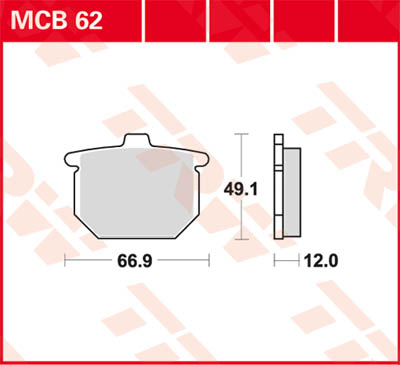TRW Lucas Brake pad MCB62