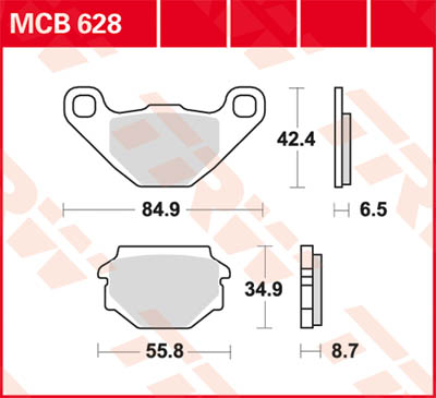 TRW Lucas Brake pad MCB628