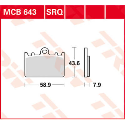TRW Lucas Brake pad MCB643