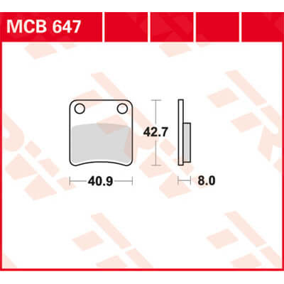 TRW Lucas MCB647 Plaquette de frein