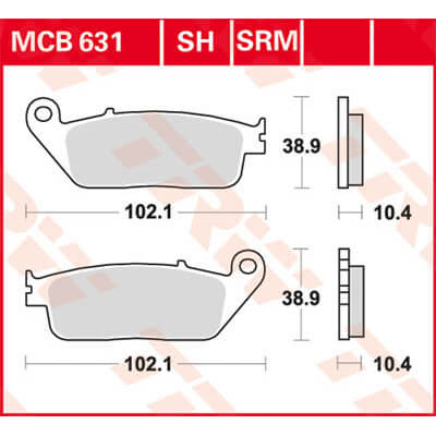TRW Lucas Brake lining MCB631