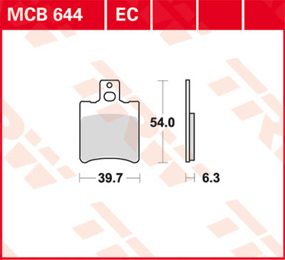 TRW Lucas Brake lining MCB644