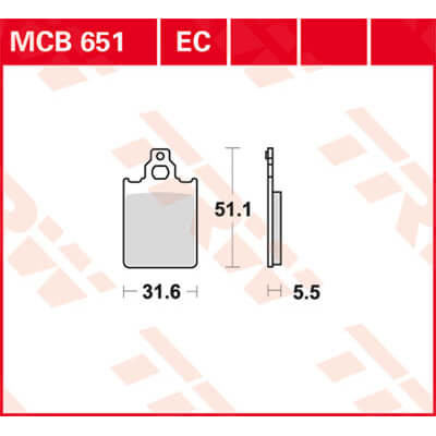 TRW Lucas Brake lining MCB651