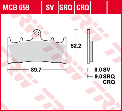 TRW Lucas Brake pad MCB659