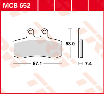 TRW Lucas Brake pad MCB652
