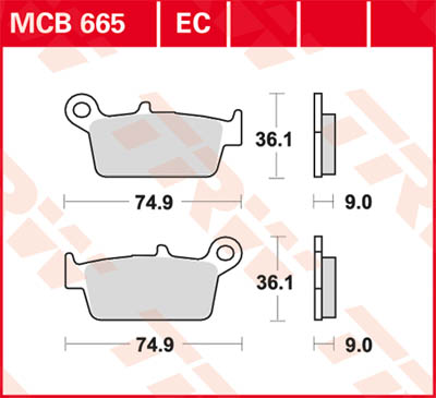 TRW Lucas Brake lining MCB665