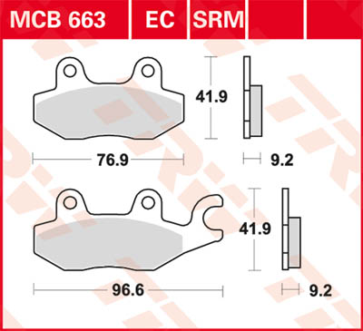 TRW Lucas Brake pad MCB663