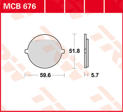 TRW Lucas Brake pad MCB676