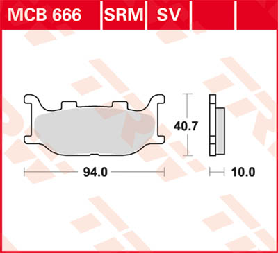 TRW Lucas Brake pad MCB666