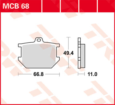 TRW Lucas Brake lining MCB68