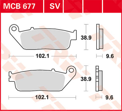 TRW Lucas Brake pad MCB677