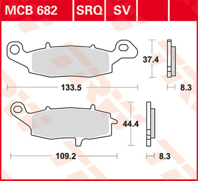TRW Lucas Brake pad MCB682