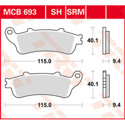 TRW Lucas Brake pad MCB693