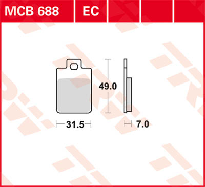 TRW Lucas MCB688 Plaquette de frein
