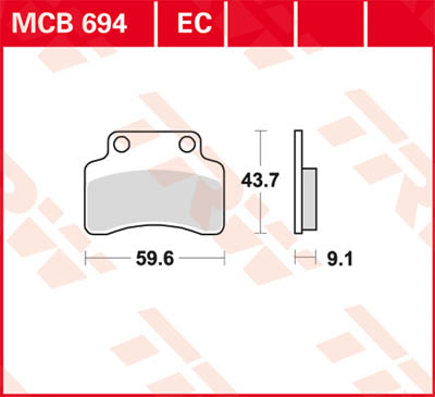 TRW Lucas Brake pad MCB694