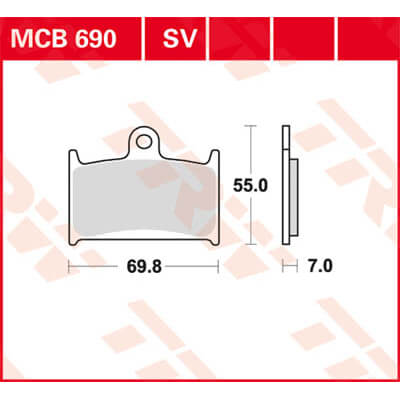 TRW Lucas Brake pad MCB690