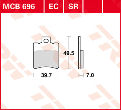TRW Lucas Brake pad MCB696