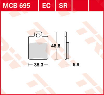 TRW Lucas Brake pad MCB695