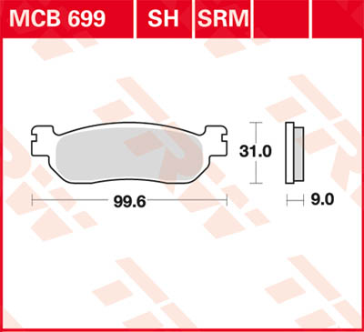 TRW Lucas Brake pad MCB699