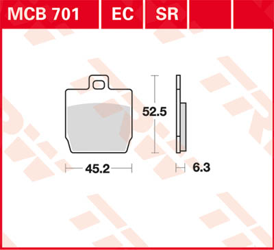 TRW Lucas Brake lining MCB701