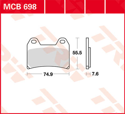 TRW Lucas Brake pad MCB698