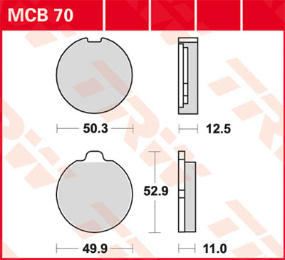 TRW Lucas Brake pad MCB70