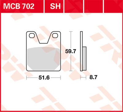 TRW Lucas Brake pad MCB702