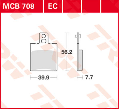 TRW Lucas Brake pad MCB708