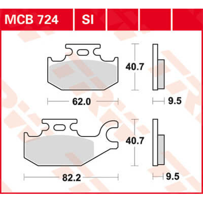TRW Lucas Brake pad MCB724