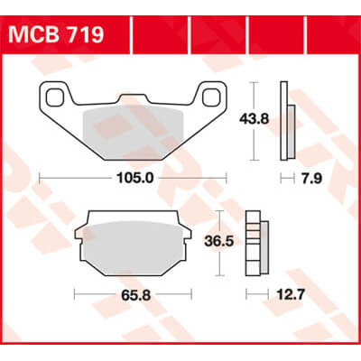 TRW Lucas Brake pad MCB719