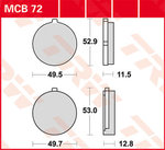 TRW Lucas Brake pad MCB72