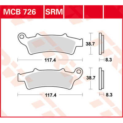 TRW Lucas Brake pad MCB726