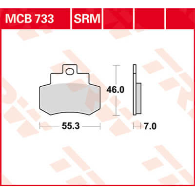 TRW Lucas Brake lining MCB733