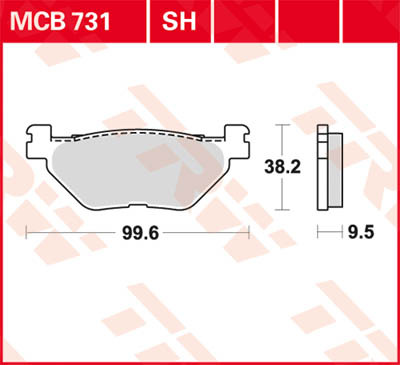 TRW Lucas Bromsbelägg MCB731