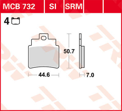 TRW Lucas Brake pad MCB732