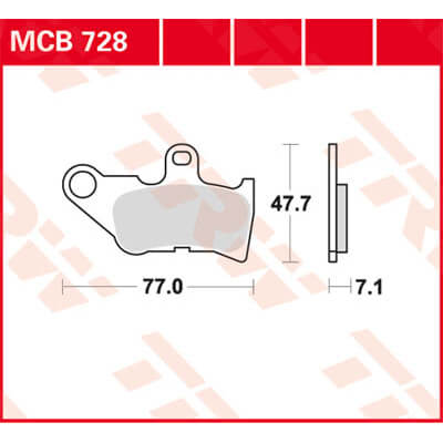 TRW Lucas Brake pad MCB728