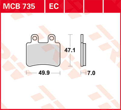 TRW Lucas Brake pad MCB735