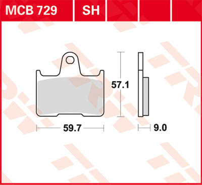 TRW Lucas Brake pad MCB729