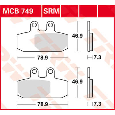 TRW Lucas Brake lining MCB749