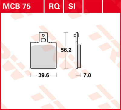 TRW Lucas Brake pad MCB75