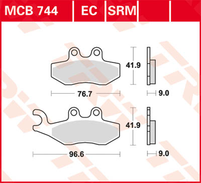 TRW Lucas Brake pad MCB744