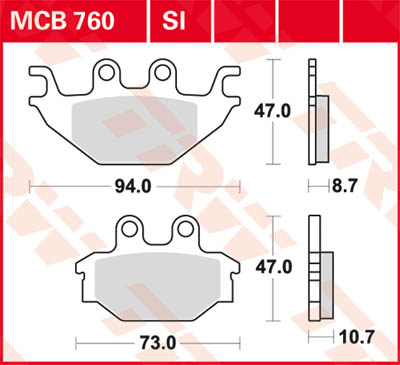 TRW Lucas Brake pad MCB760