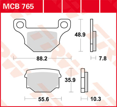 TRW Lucas Brake pad MCB765