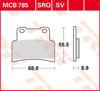 TRW Lucas Brake pad MCB785