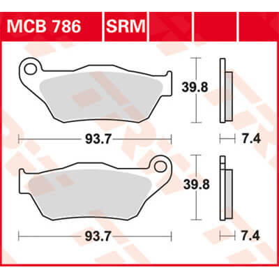 TRW Lucas Brake pad MCB786