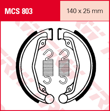 TRW Lucas MCS803 Brzdové čelisti