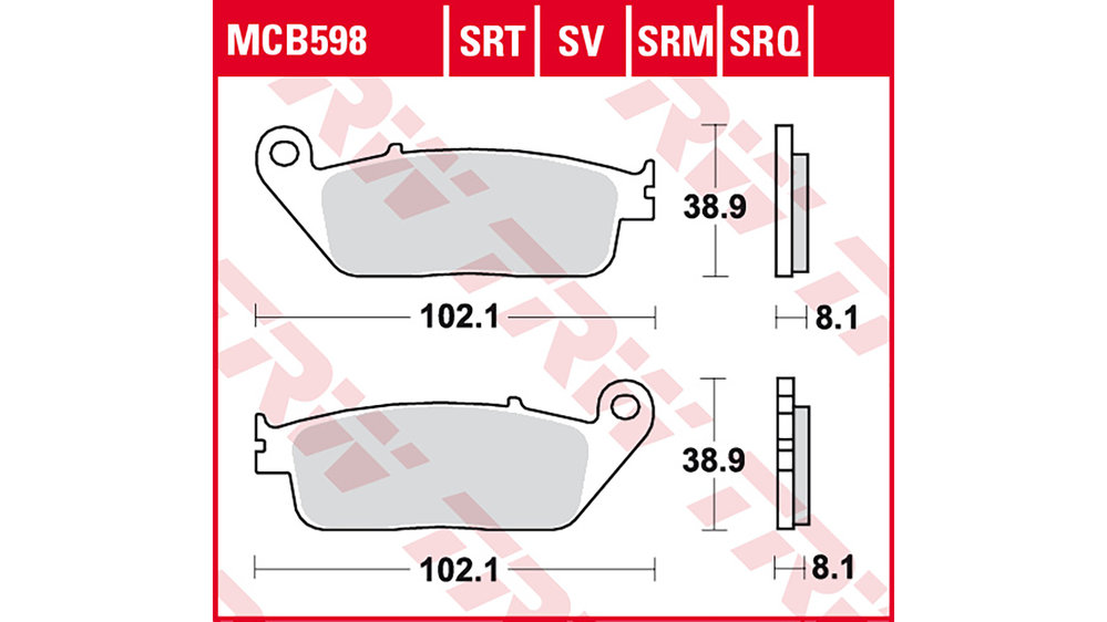 TRW Lucas TRW Lucas MCB598SRM Remblokken