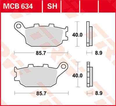 TRW Лукас Sintered подкладка MCB634SH