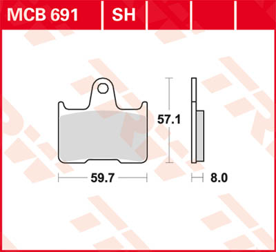 TRW Lucas Sintered lining MCB691SH