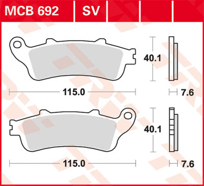 TRW Lucas Sintered lining MCB692SV
